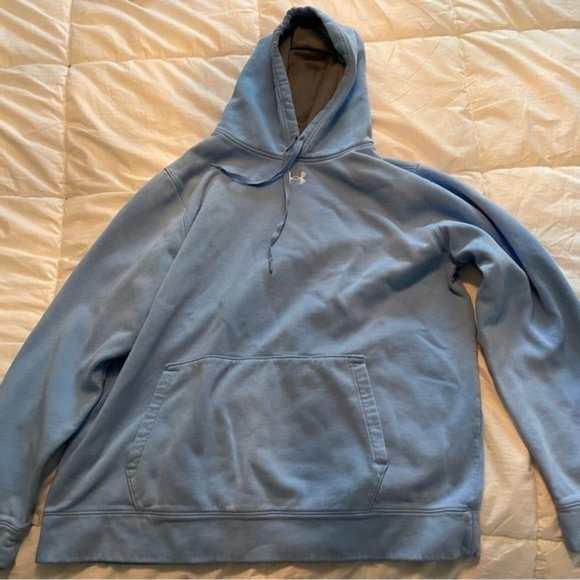 Under Armour Men’s XXL Loose Fit Cold Gear Hoodie - Powder Blue - Picture 2 of 11